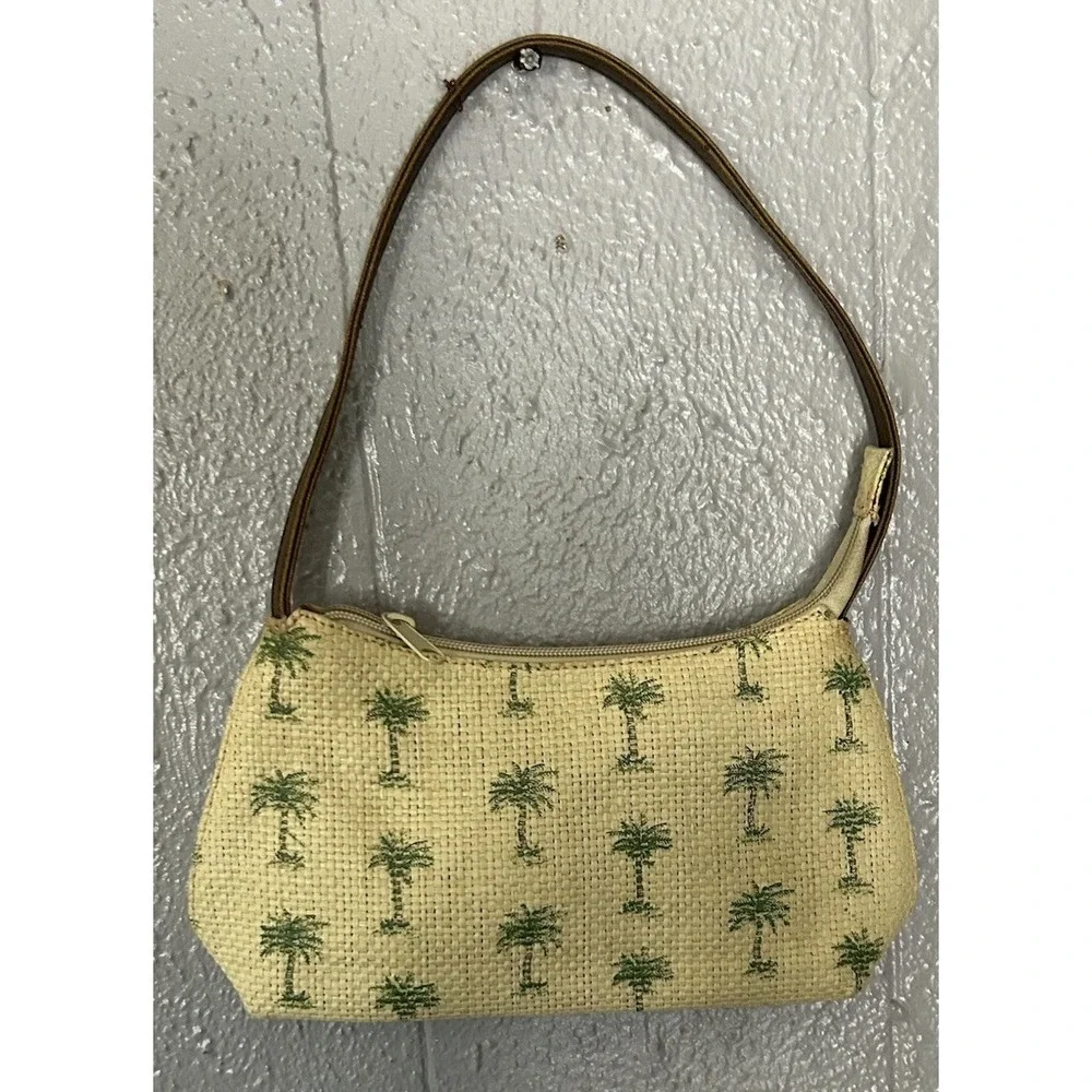 Women's Cappelli Straworld Palm Tree Handbag Casual Beach Tropical 90s Y2K